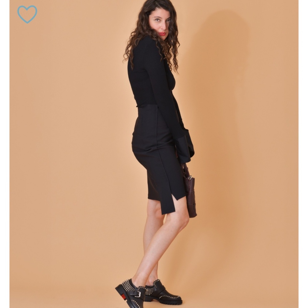 NWT Asymmetrical Black Pencil Skirt Sarah Pacino